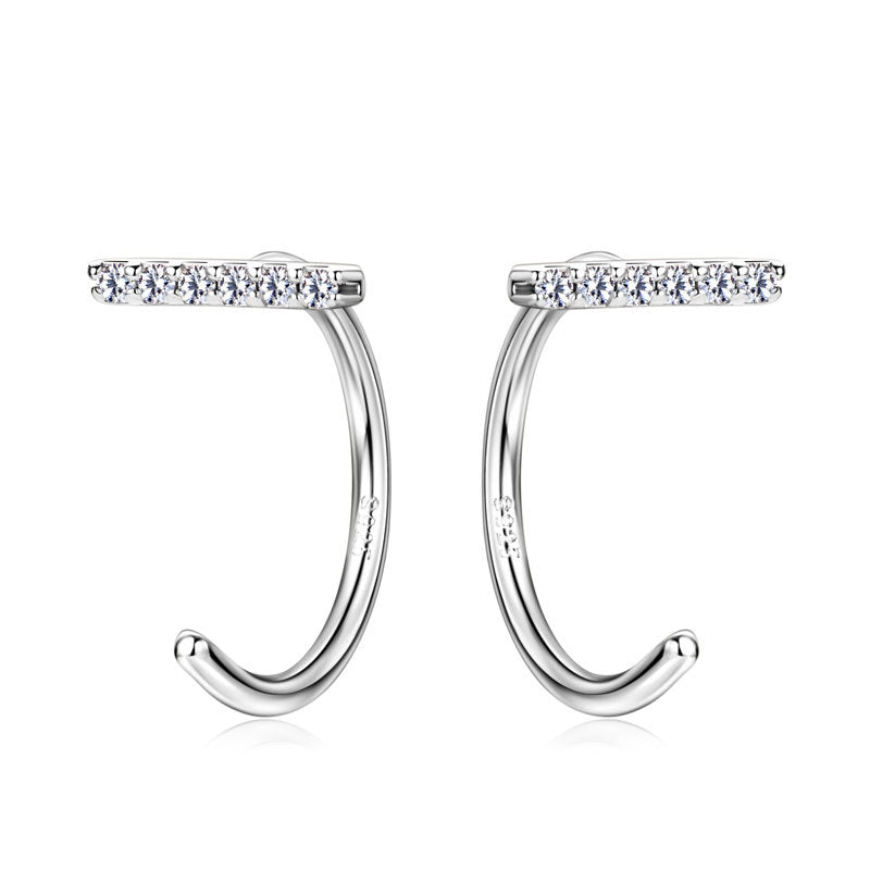 Luckinging Moissanite Silver Studs