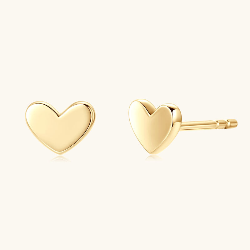 10K gold flat back minimalist stud earrings main product image