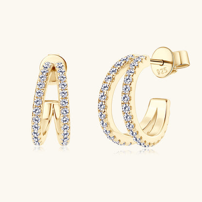14K gold flat back stud earrings main product view showing round design and comfortable flat backing system