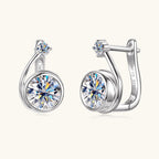 14K gold flat back stud earrings with round minimalist design