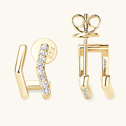 Small huggie hoop earrings in gold finish for women daily wear