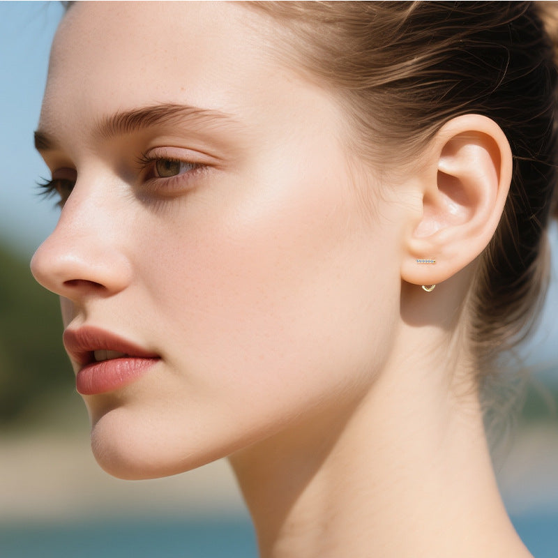 Luckinging Moissanite Silver Studs
