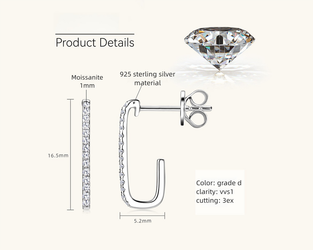 Earring design close up flat view