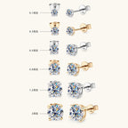 Flower Moissanite Gold Studs