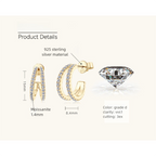 Split Open Moissanite Earrings -  -  Luckinging