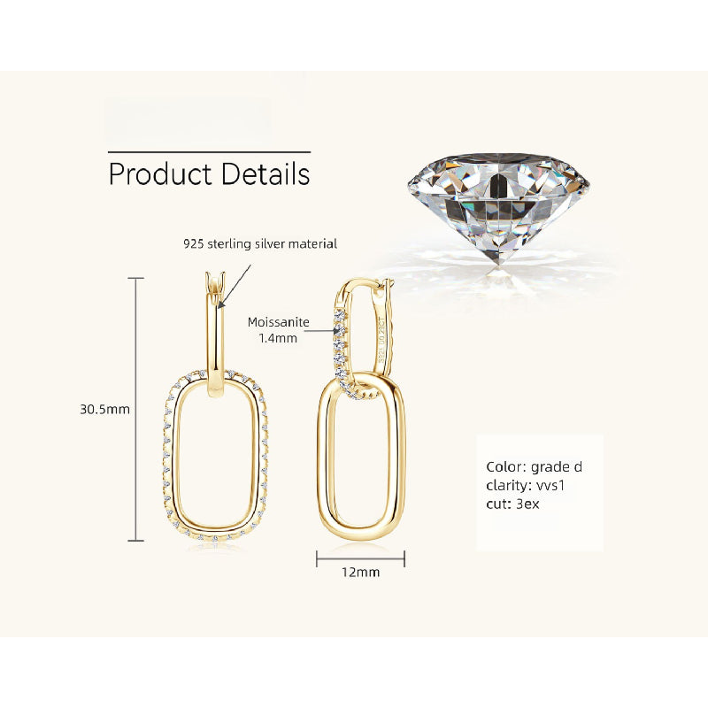 Image of huggie style hoop earrings with secure snap-back closure
