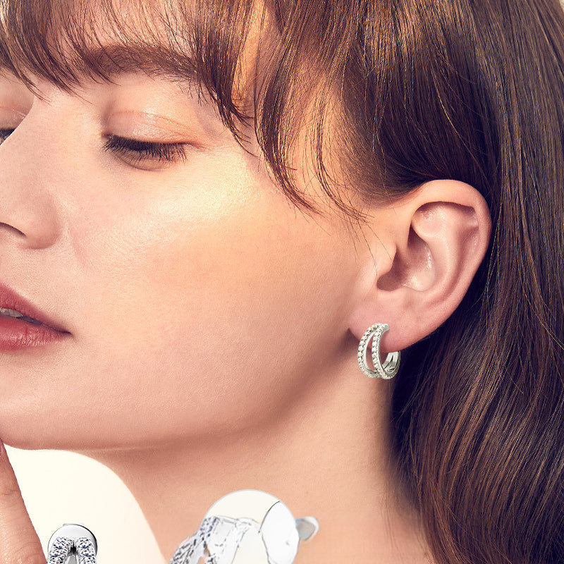 Split Open Moissanite Earrings -  -  Luckinging