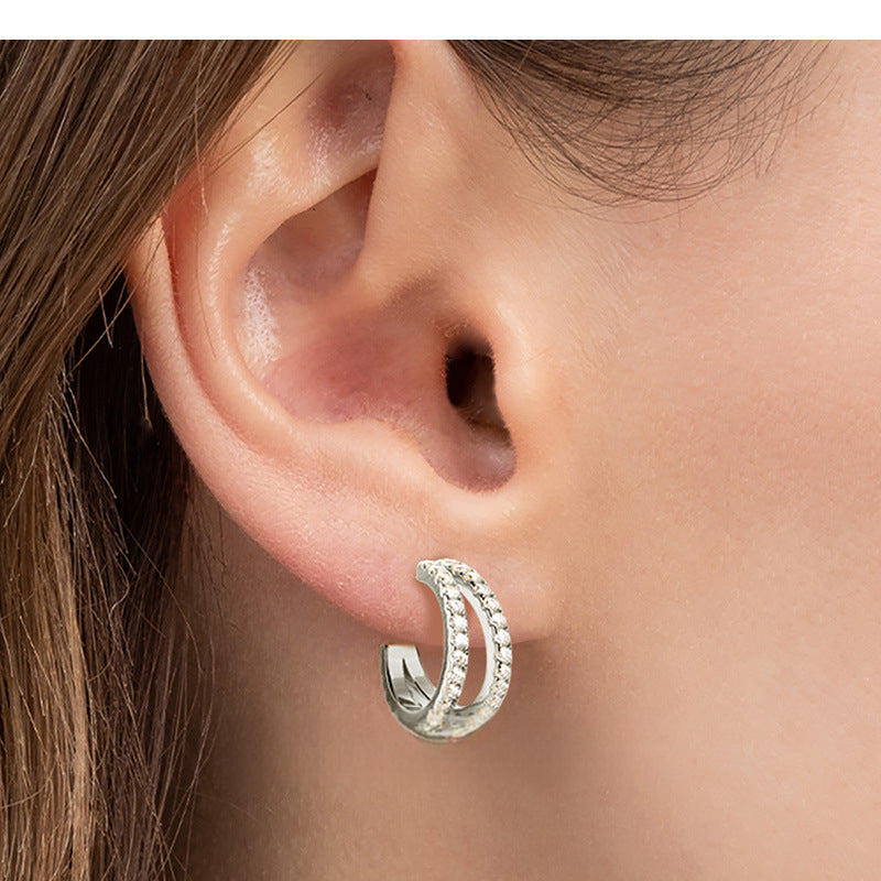 Split Open Moissanite Earrings -  -  Luckinging