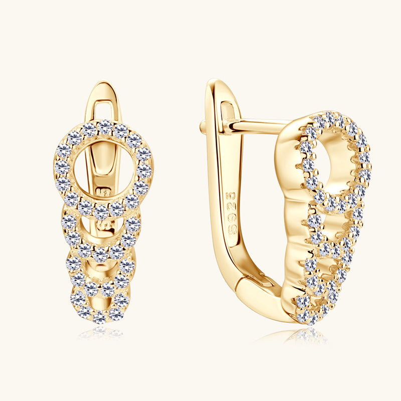 Luckinging Moissanite Silver Studs