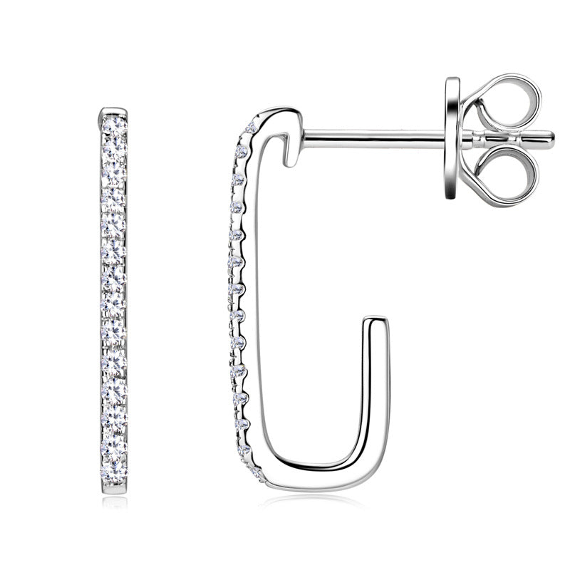 Minimalist gold dangle earring design