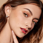 Silver Moissanite Stud Earrings