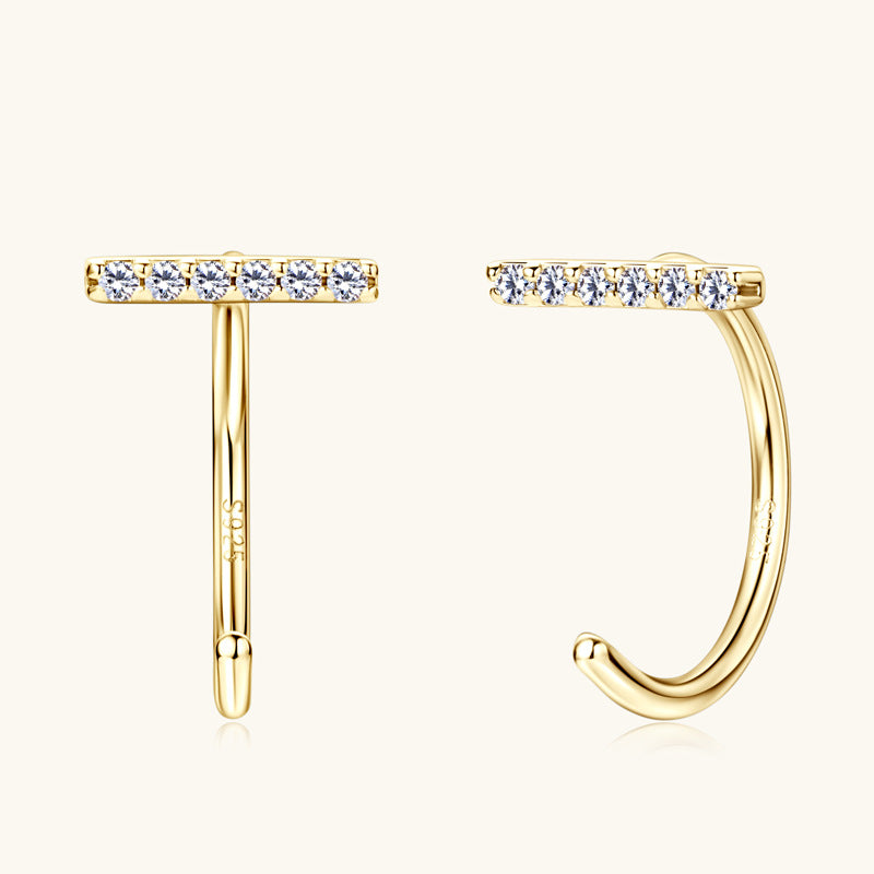 Luckinging Moissanite Silver Studs