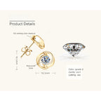 Silver earring with moissanite in floral motif suitable for women