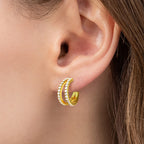 Split Open Moissanite Earrings -  -  Luckinging