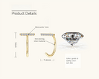 Luckinging Moissanite Silver Studs