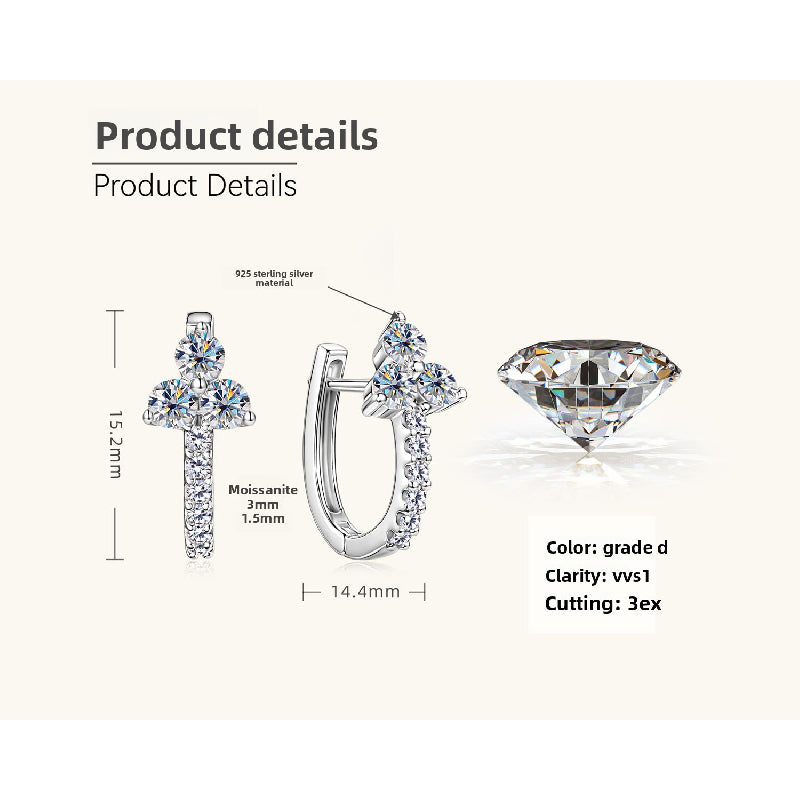 Texture and polish of the sterling silver used in the earrings