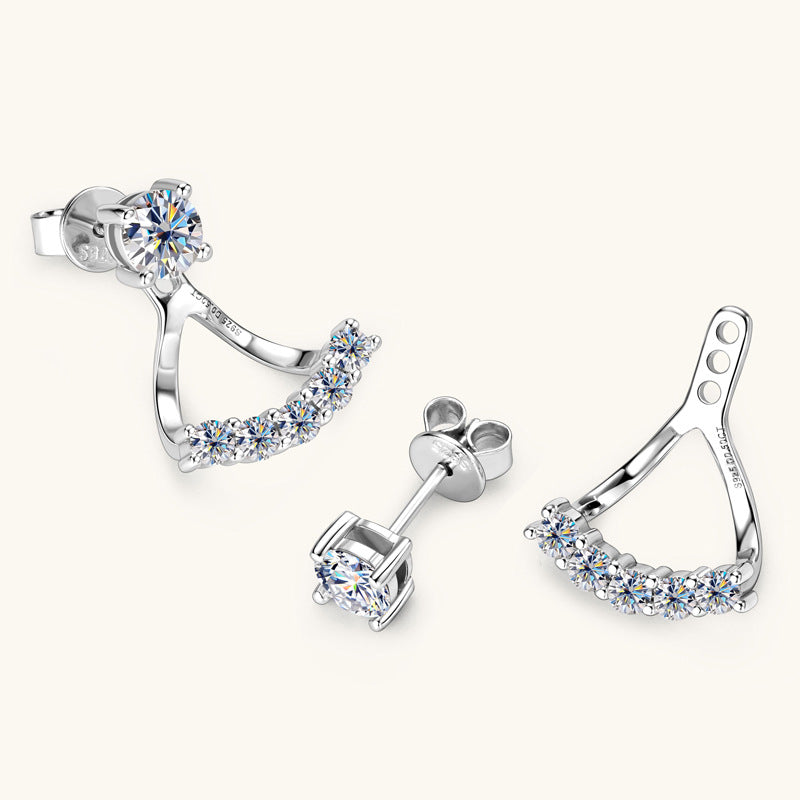 Detailed image of moissanite and crystal elements on butterfly design