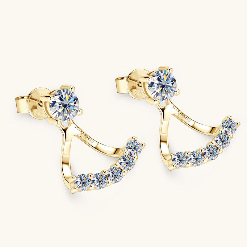 Butterfly dangle earrings in natural light highlighting sparkle