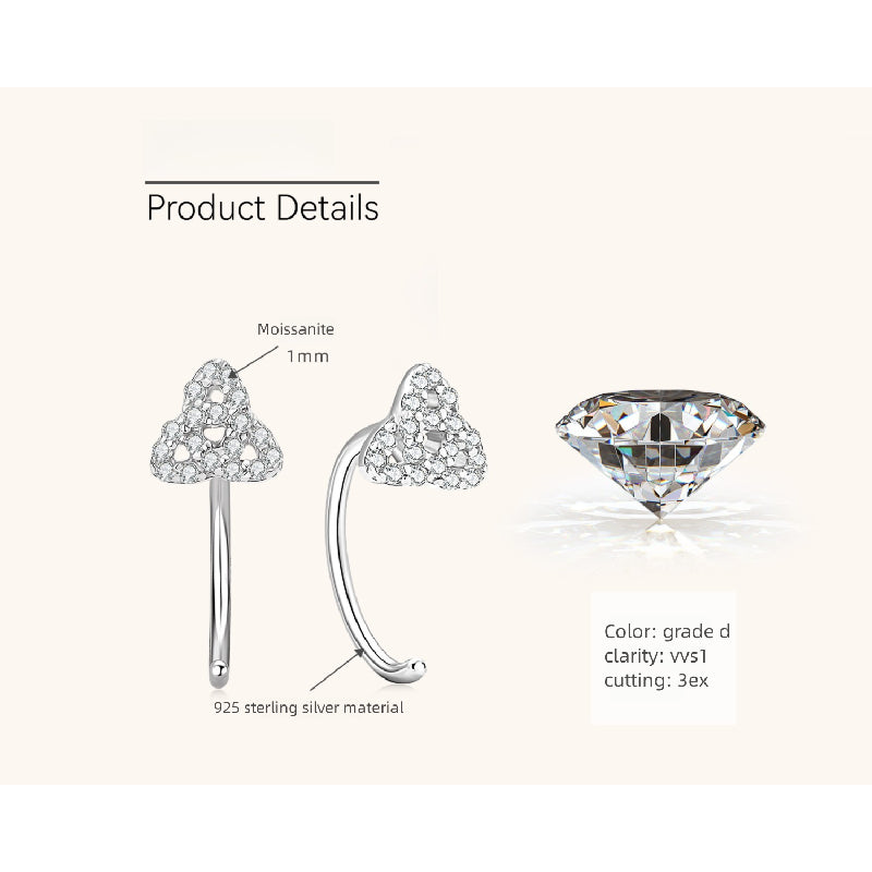 Love Knot Clover Moissanite Earrings -  -  Luckinging