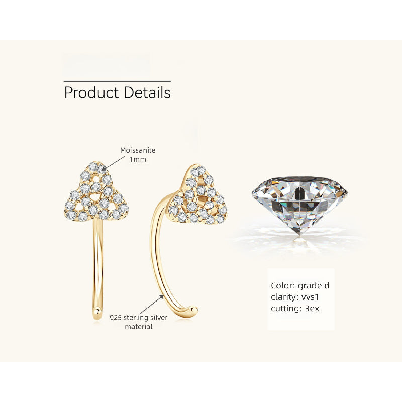 Love Knot Clover Moissanite Earrings -  -  Luckinging