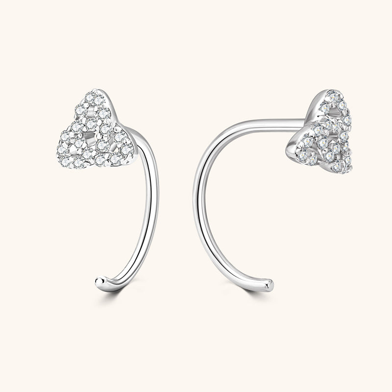 Love Knot Clover Moissanite Earrings -  -  Luckinging