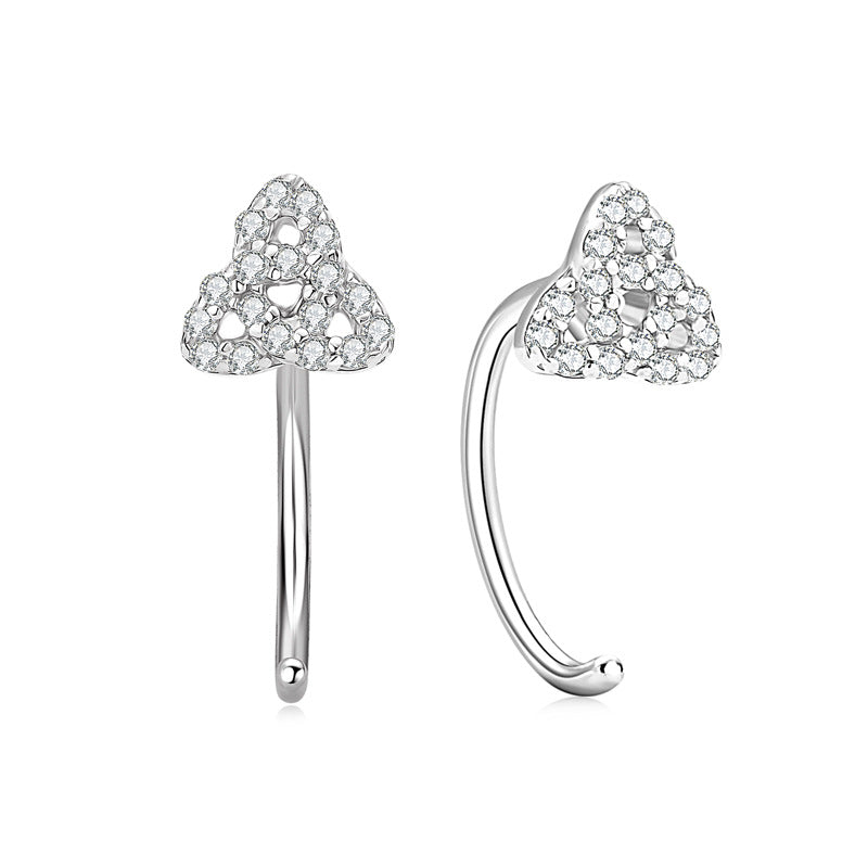 Love Knot Clover Moissanite Earrings -  -  Luckinging