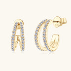 Split Open Moissanite Earrings -  -  Luckinging