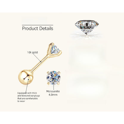 Comfortable flat back flower stud earrings demonstrating ergonomic design for all day wear comfort