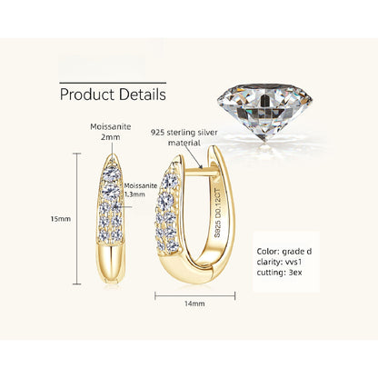 Comfortable flat back gold earrings ideal for extended wear and sleeping