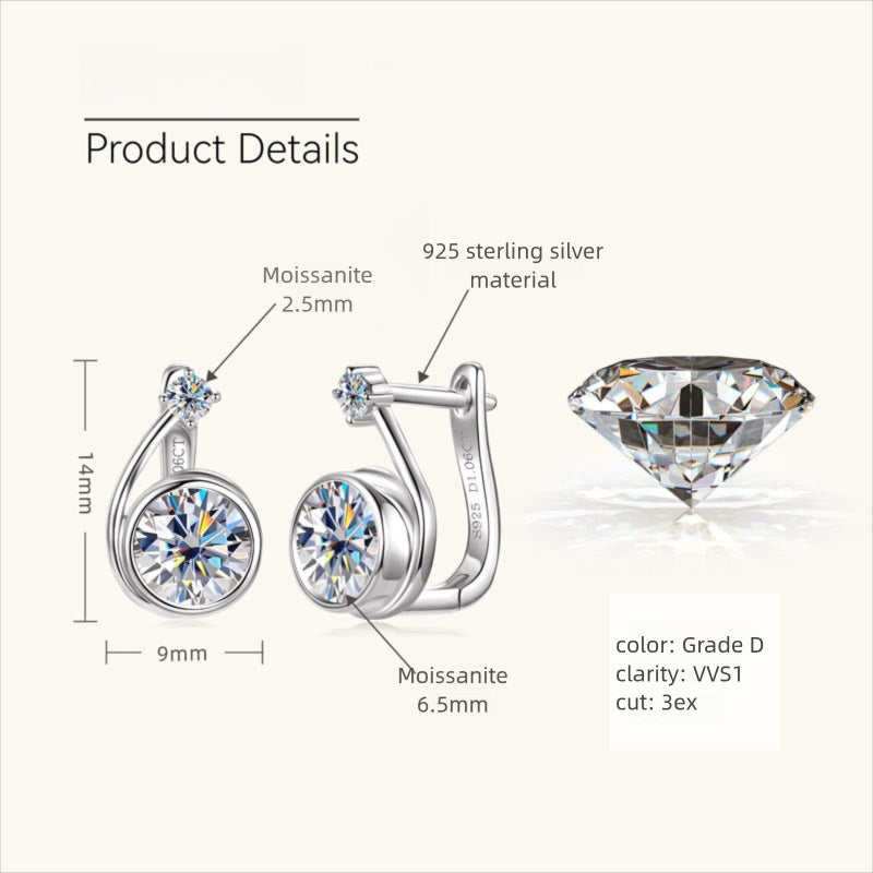 Comfortable flat back gold stud earrings for women