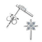 Image showing Luckinging Cross Stud Earrings with natural lighting