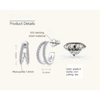 Split Open Moissanite Earrings -  -  Luckinging