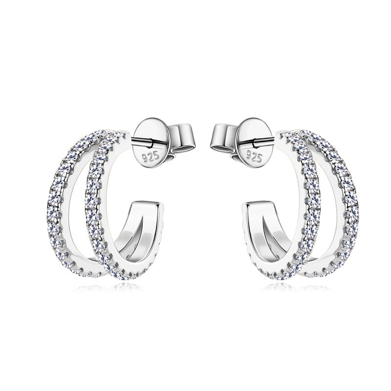 Split Open Moissanite Earrings -  -  Luckinging