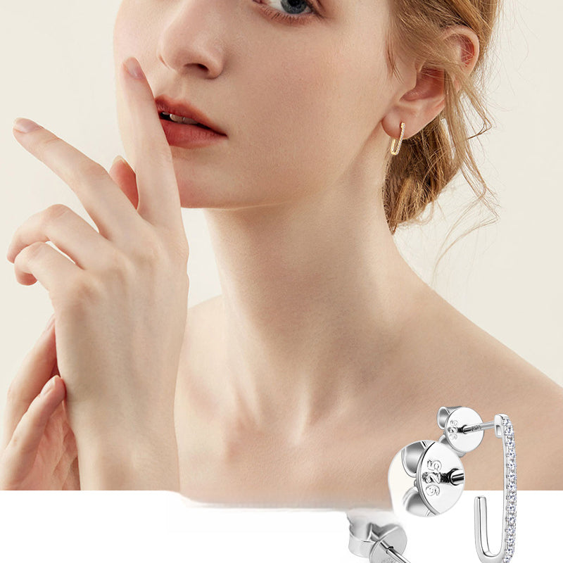 Side view of elegant dangle earring design