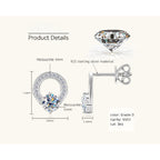 Silver Moissanite Stud Earrings