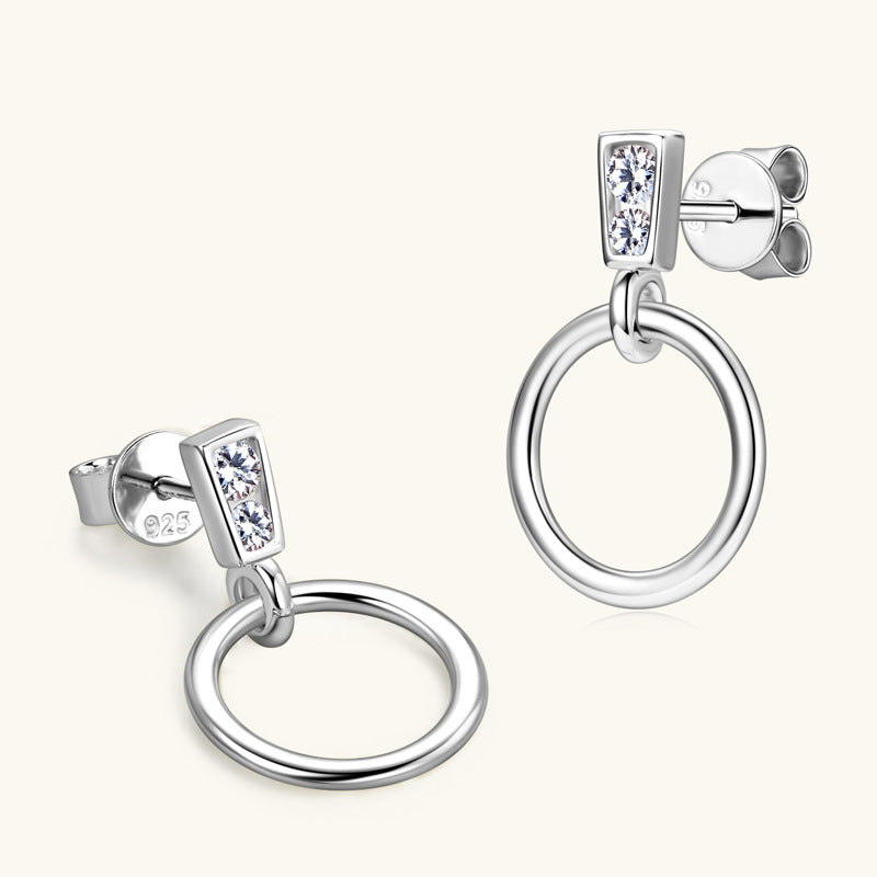 Image showing the hanging style and movement of the earrings