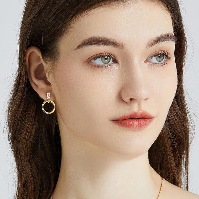 Luxury detailed shot highlighting craftsmanship of the earrings