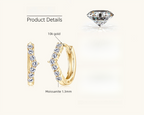 Flat back hoop earring design detail