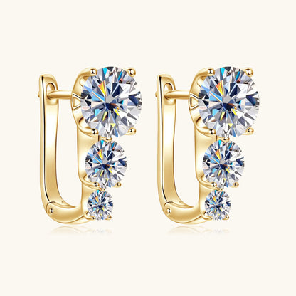 Elegant 14K gold round stud earrings designed for modern women's daily wear