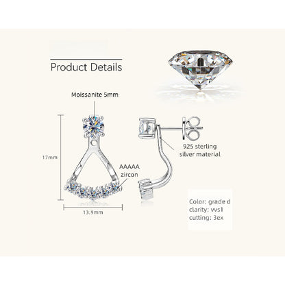 Formal styling of elegant sterling silver butterfly dangle earrings