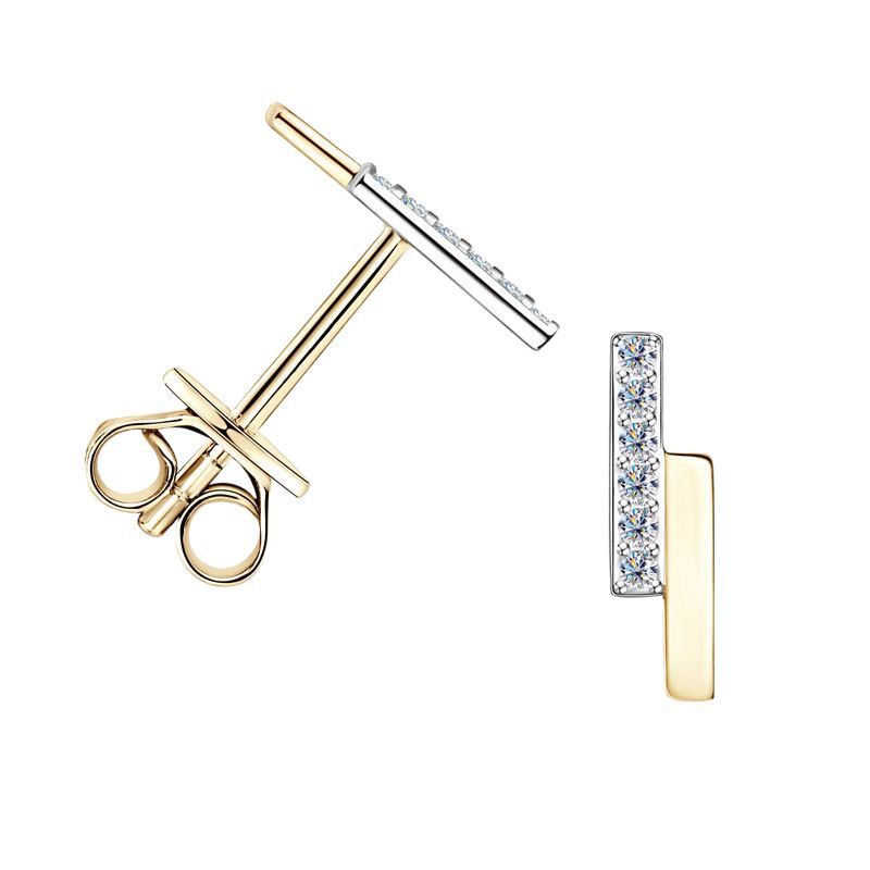 Elegant styling of sterling silver moissanite hoop earrings perfect for professional wear