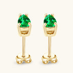 Detail of cubic zirconia inlay in silver earrings