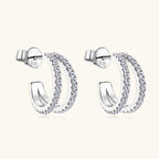 Split Open Moissanite Earrings -  -  Luckinging