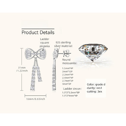 Flat back bow studs highlighting comfort features for sensitive ears