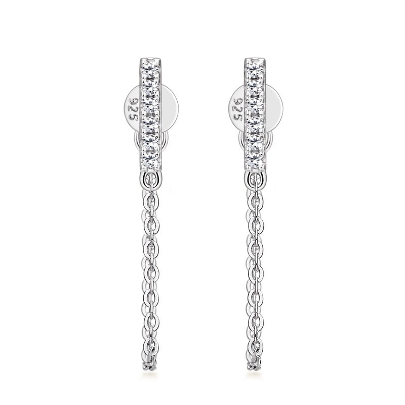 Front view flat back ear post design comfortable wearing