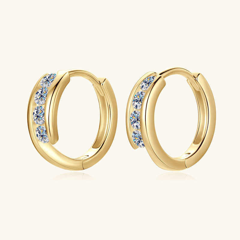 Flat back design angle showing comfortable sterling silver earring construction