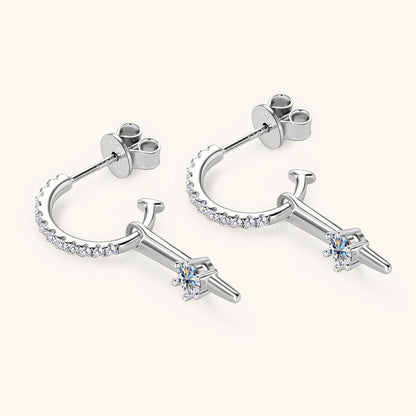 Comfortable flat back stud earrings showing secure backing system