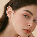Four Round Moissanite Stud Earrings -  -  Luckinging