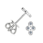 Four Round Moissanite Stud Earrings -  -  Luckinging