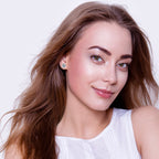 Hypoallergenic silver flower earring with secure backing